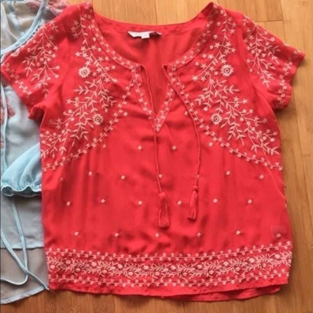Embroidered Boho Top